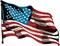 Patriotic USA Red White Blue Window Cling, American Flag Decal (Black)